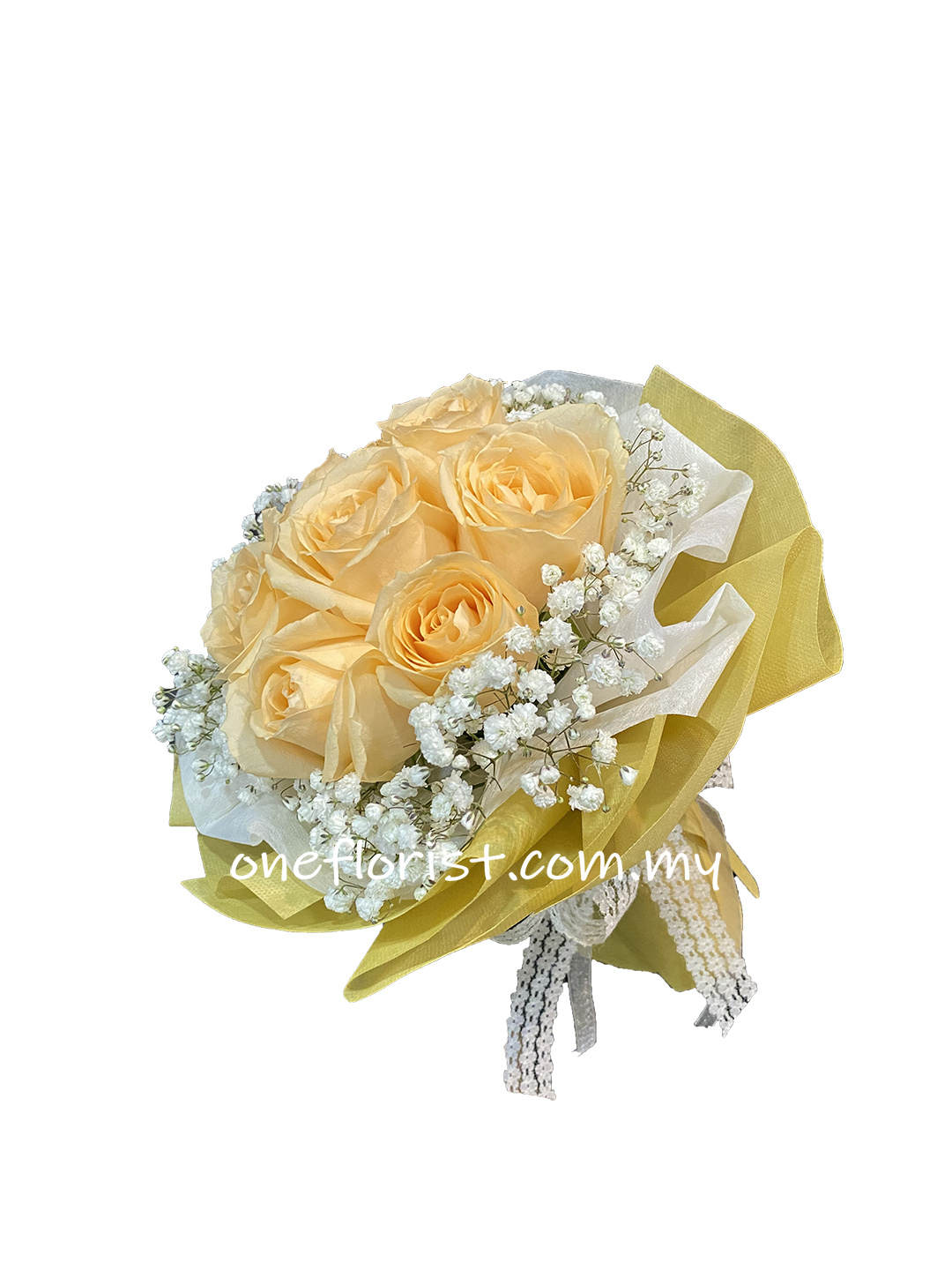 Champagne rose bridal hand tie
