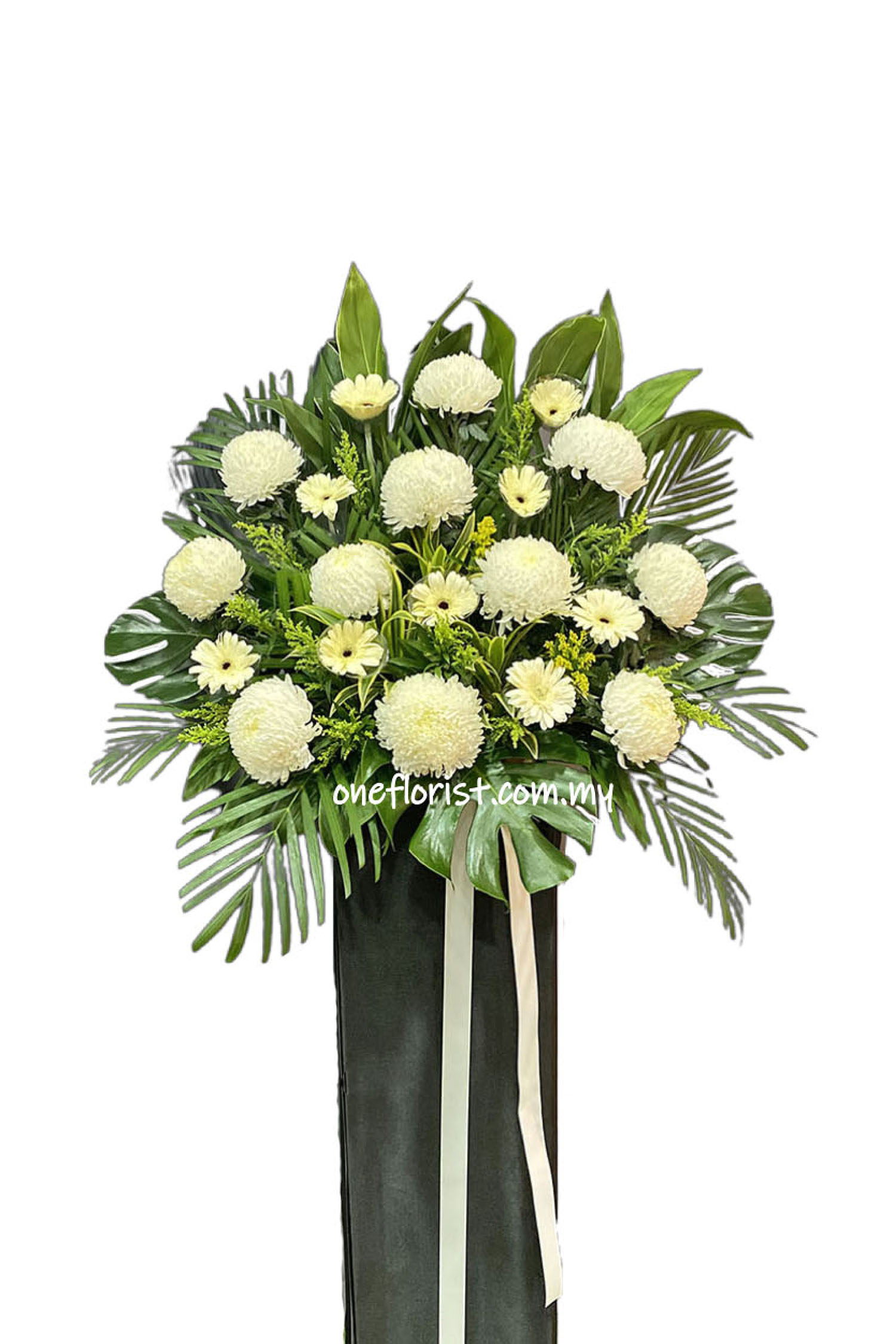 Condolence flower in white