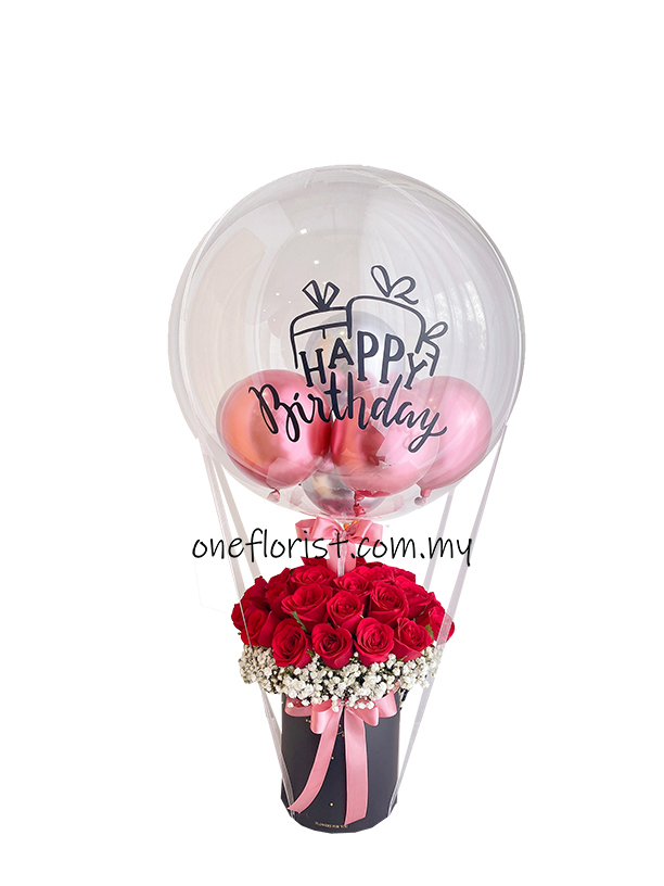 39 roses with balloon
