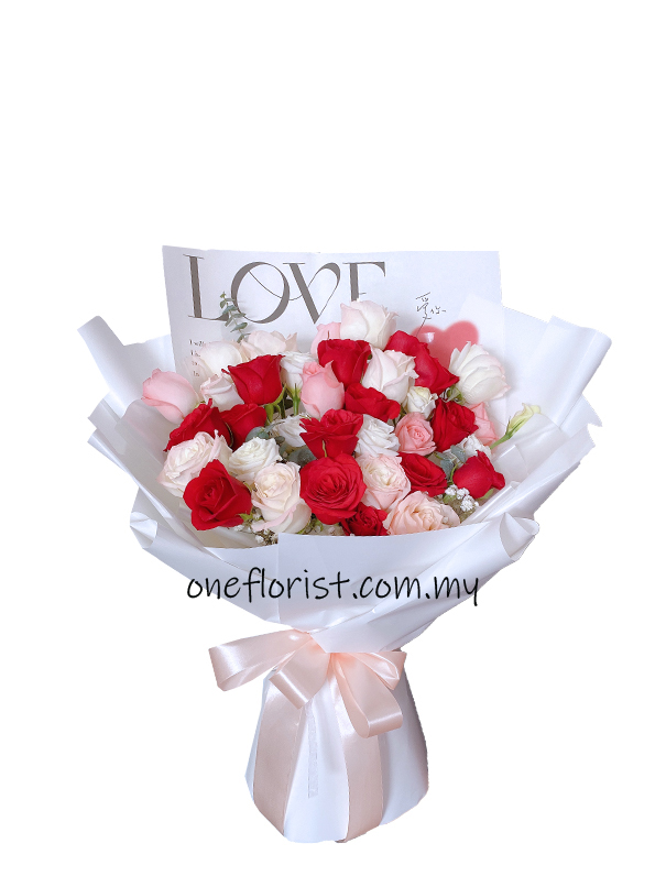 33 Mix Rose Bouquet