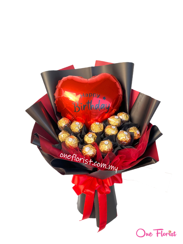 Rocher chocolate with balloon
