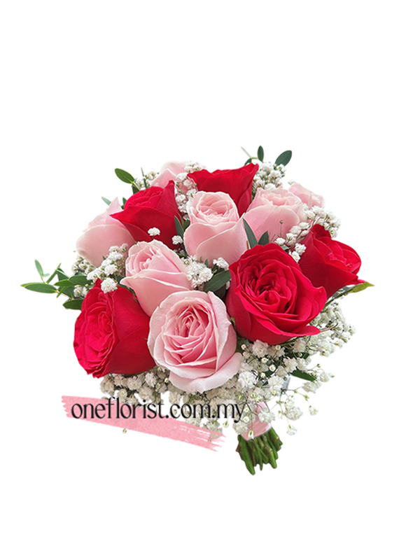 Red Pink wedding bouquet