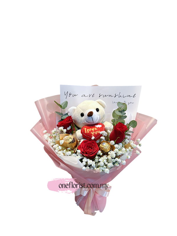 Rose Bear bouquet