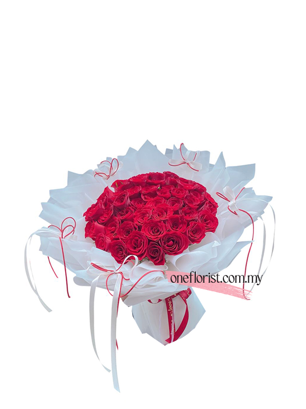 50 red rose bouquet